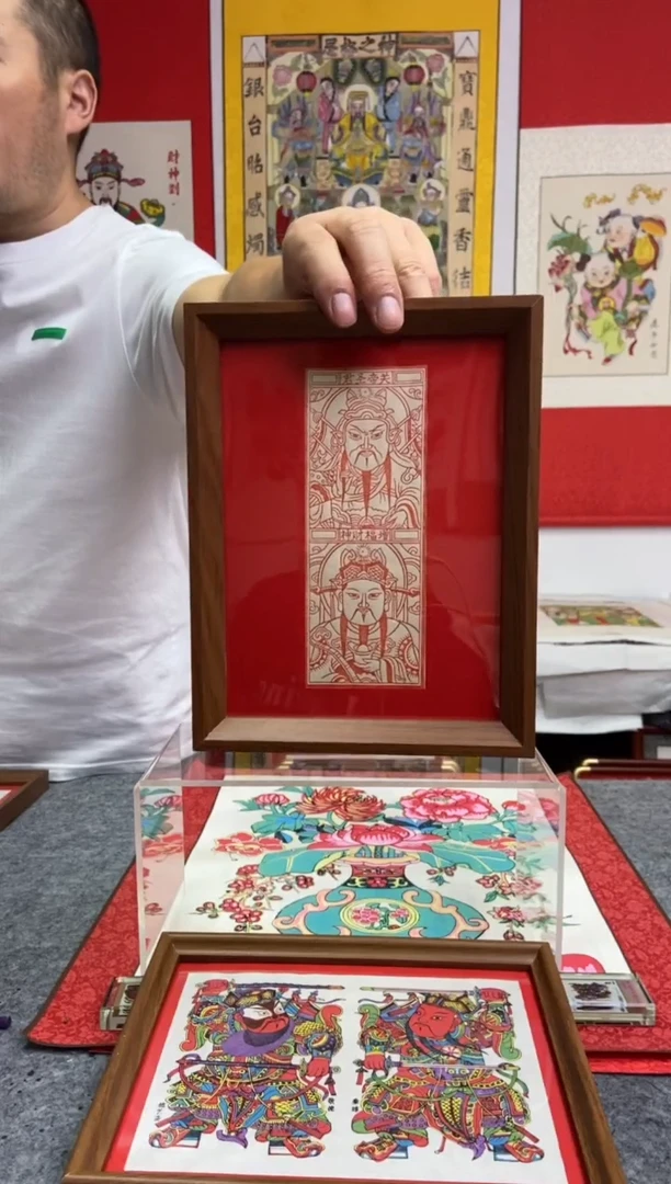 朱拓上关下财摆台手工制作精品