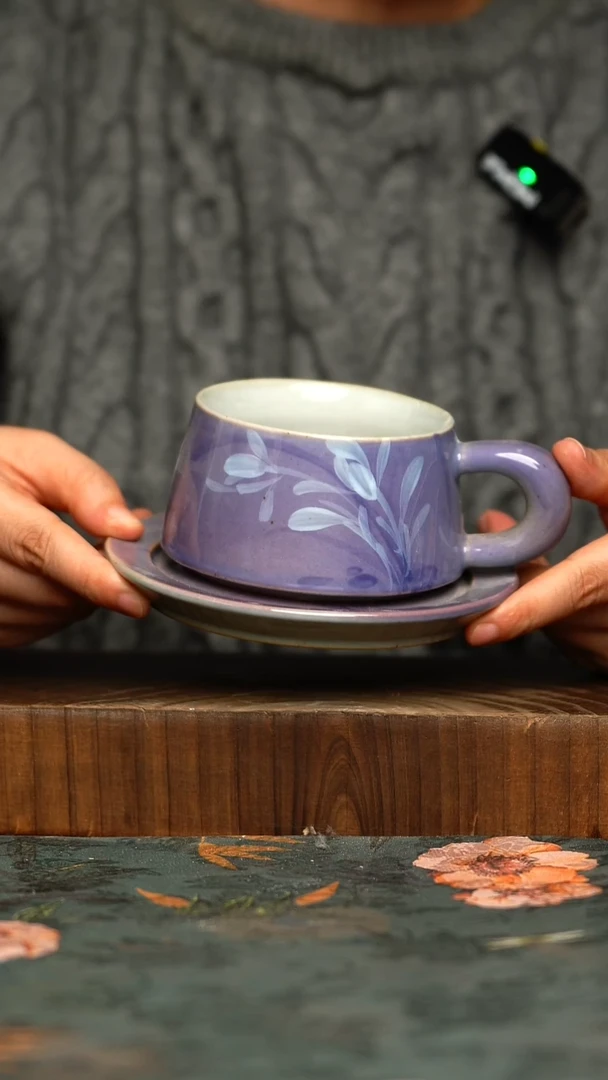 杯釉下彩手工手绘同款陶器