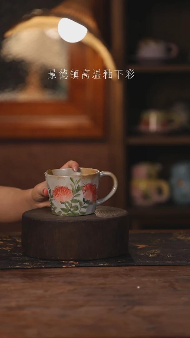 陶瓷景德镇高温釉下手绘陶瓷408