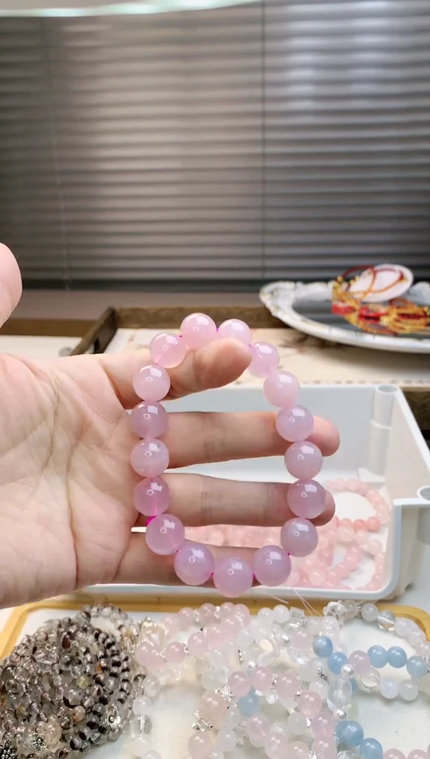 【闪购商品】水晶珠宝半成品未镶嵌西柚粉水单圈