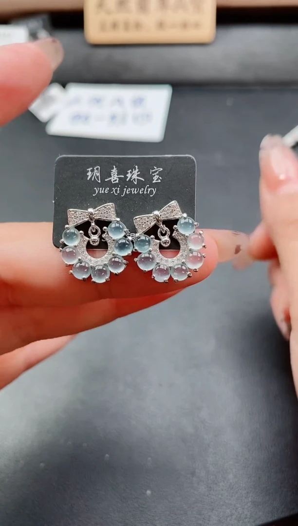 银S925镶嵌戒指翡翠1