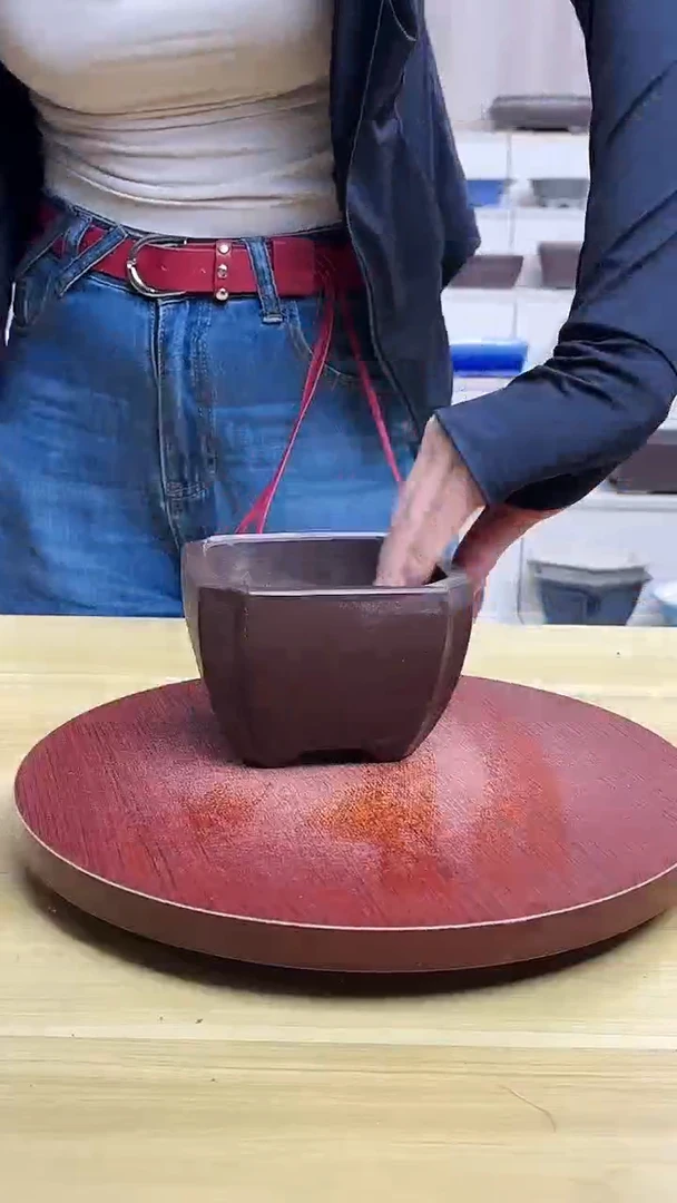 紫砂花盆浅草紫砂花盆微瑕