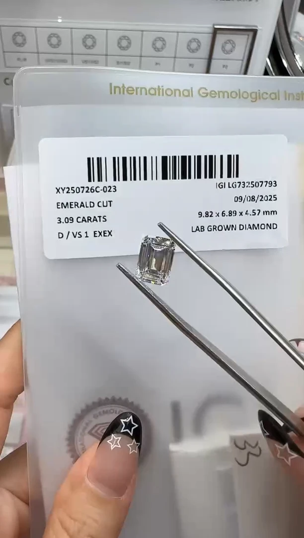 裸石实验室培育钻石@ 3.09ct 先鉴赏，再定制！