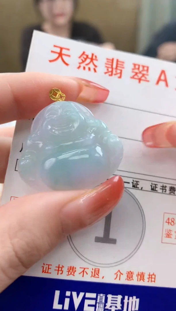 颈饰未镶嵌翡翠 天然A货翡翠挂件