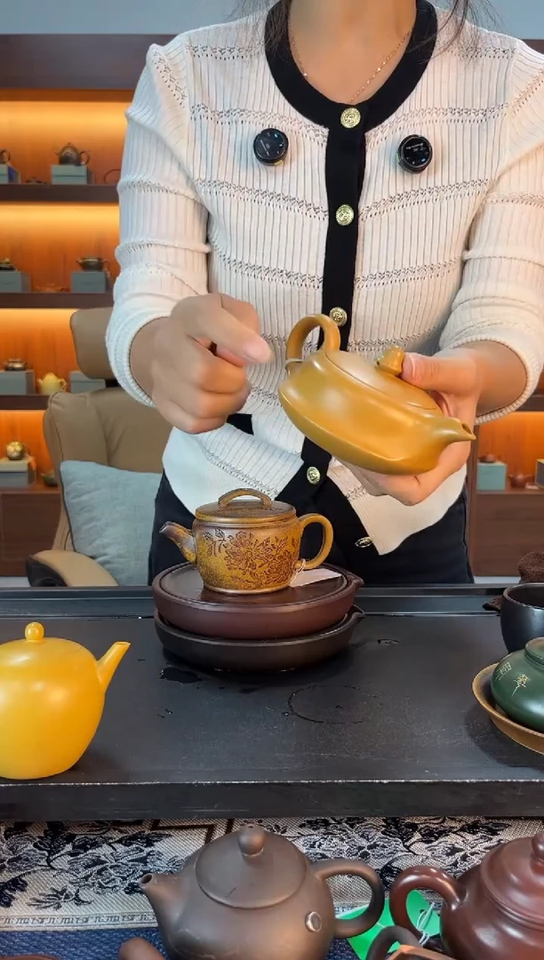 茶壶紫砂花开富贵汉瓦 高温柴烧