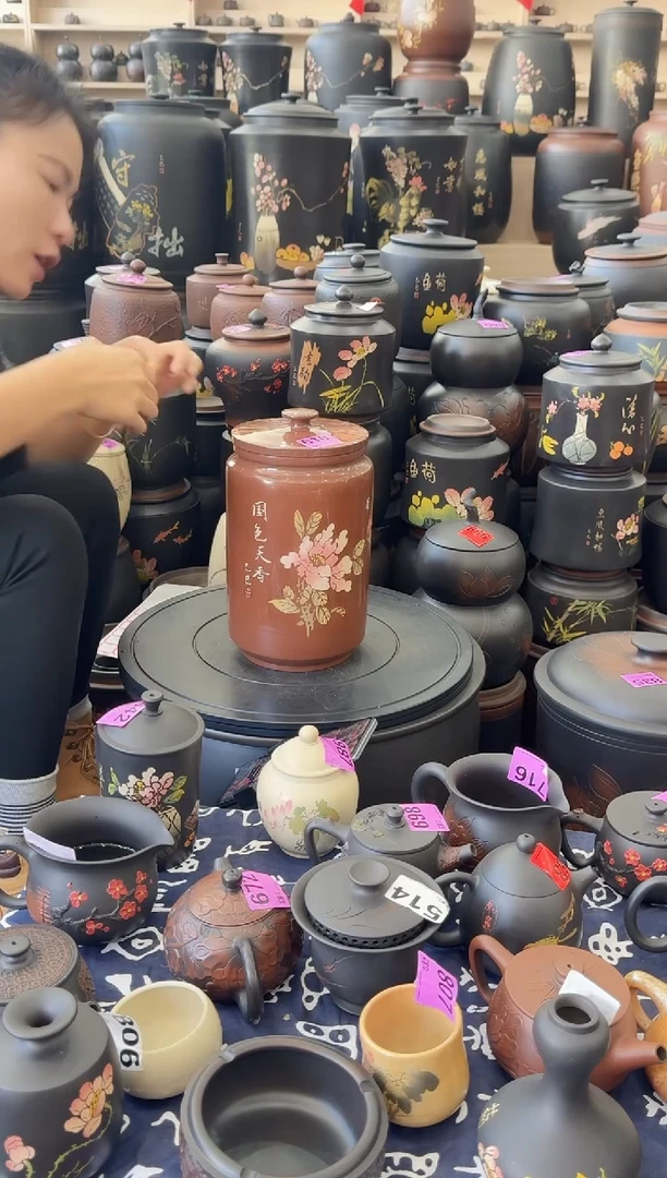 罐瑕疵茶叶罐   复烧高柱  610