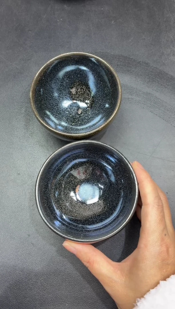 茶盏55两只微瑕