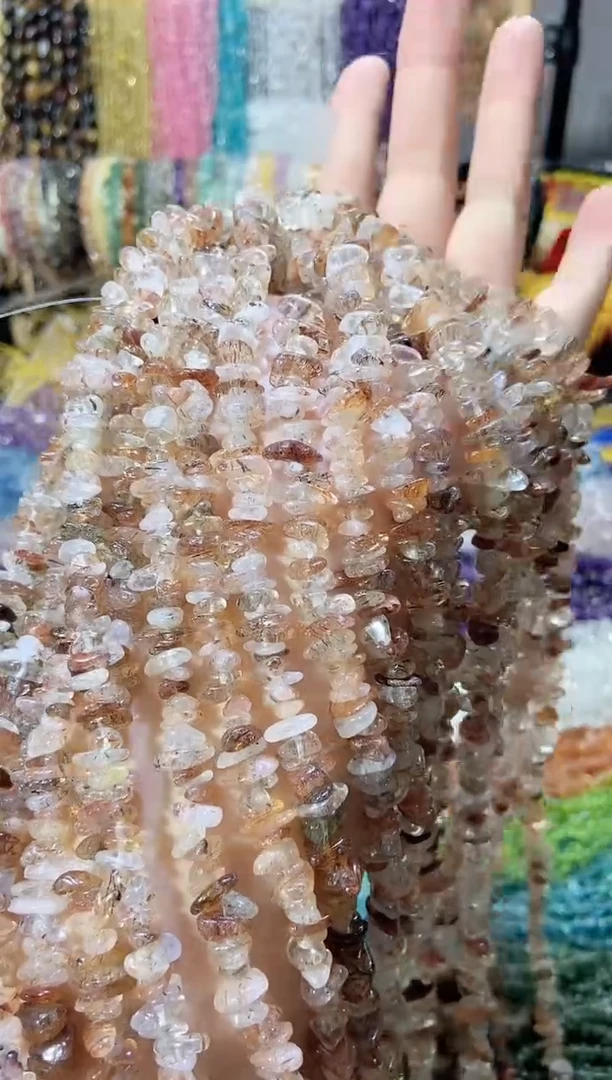 未镶嵌珠宝半成品水晶黑金超七
