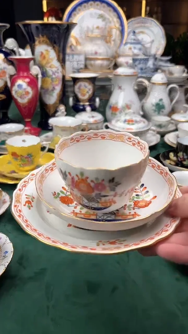 瓷片梅森一等伊万里咖啡杯碟盘