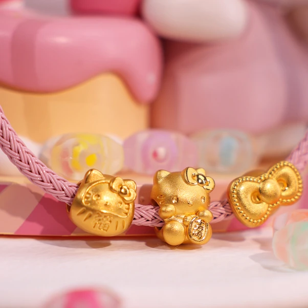 【12期免息】周生生三丽鸥HelloKitty富家千金黄金转运珠