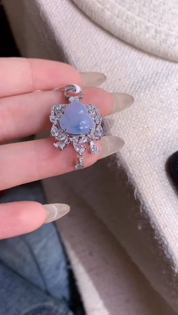 吊坠(不含链)银S925镶嵌翡翠【挽石珠宝】葫芦