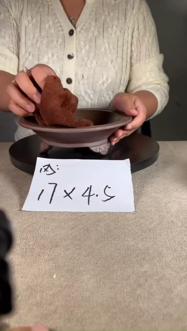 宜兴紫砂花盆小盆