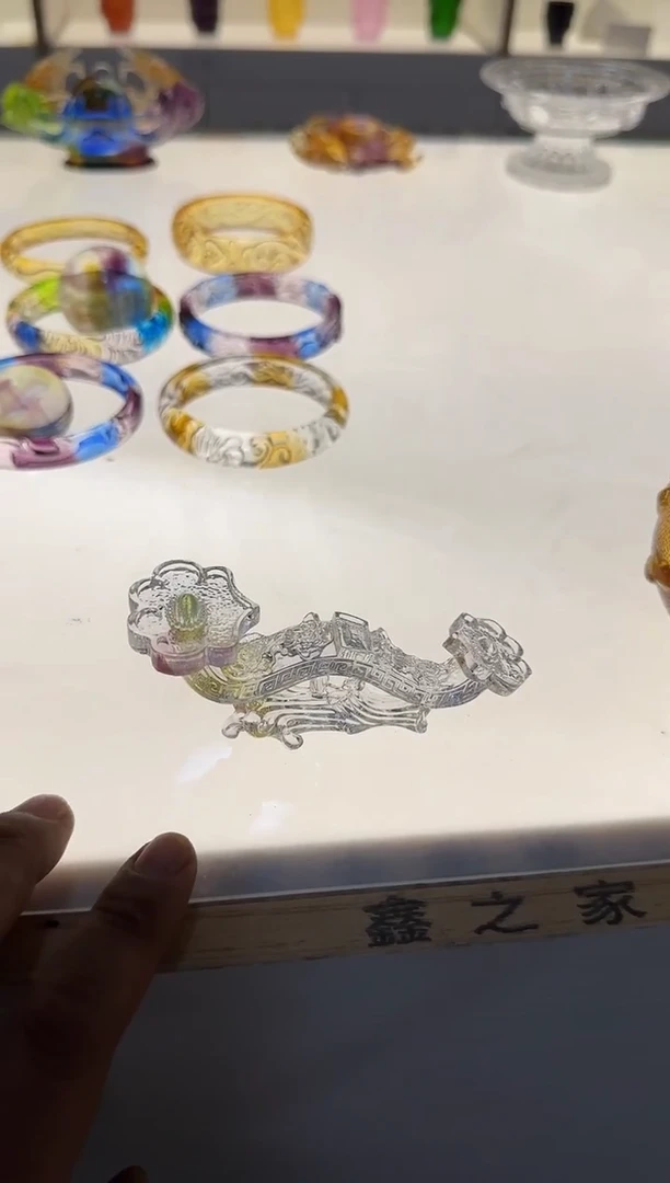 手工艺品琉璃富贵花开如意