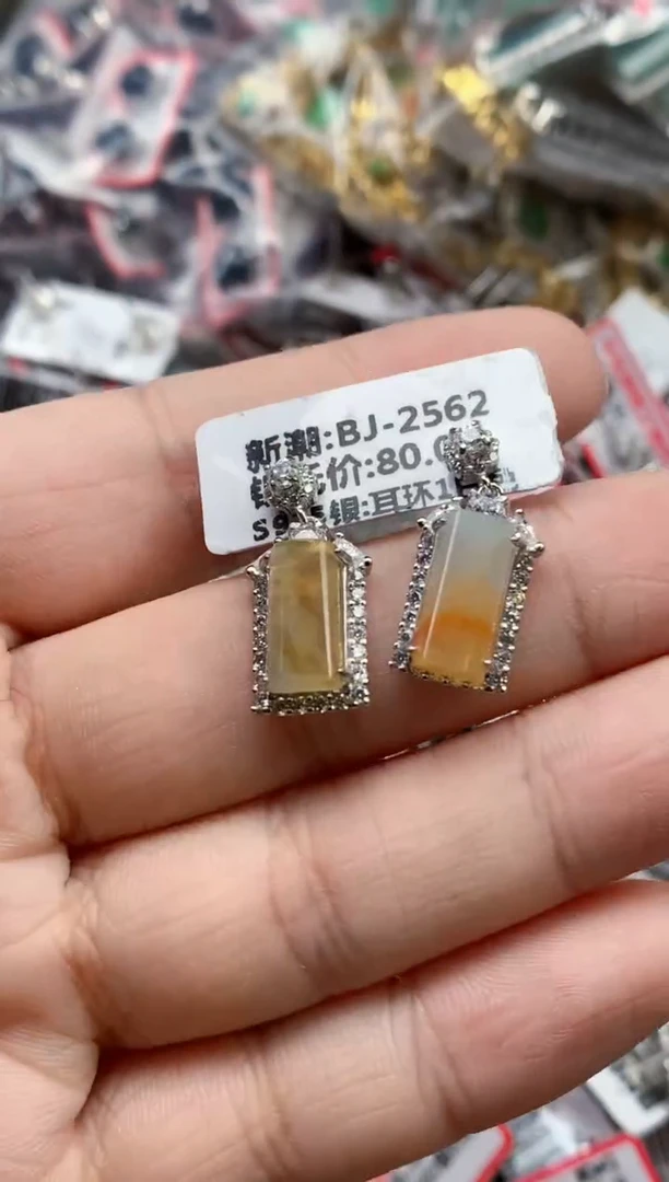 银S925镶嵌戒指翡翠天然A货缅甸翡翠