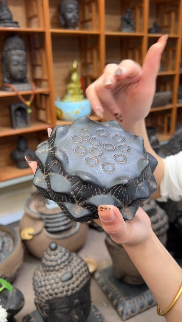 陶土莲蓬实心底座