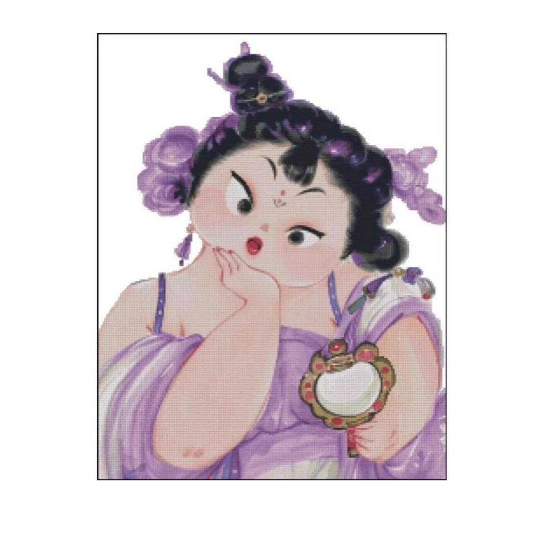 【CC2819-石矶娘娘】十字绣2024新款简约系列竖版玄关风