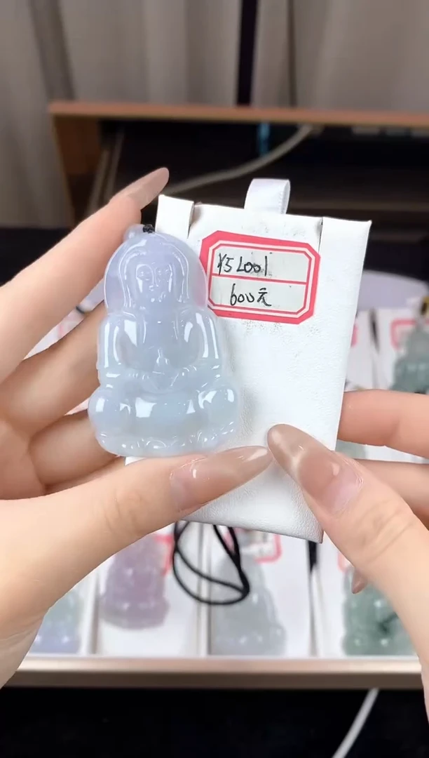 翡翠未镶嵌颈饰Y5L001翡翠冰春彩观音