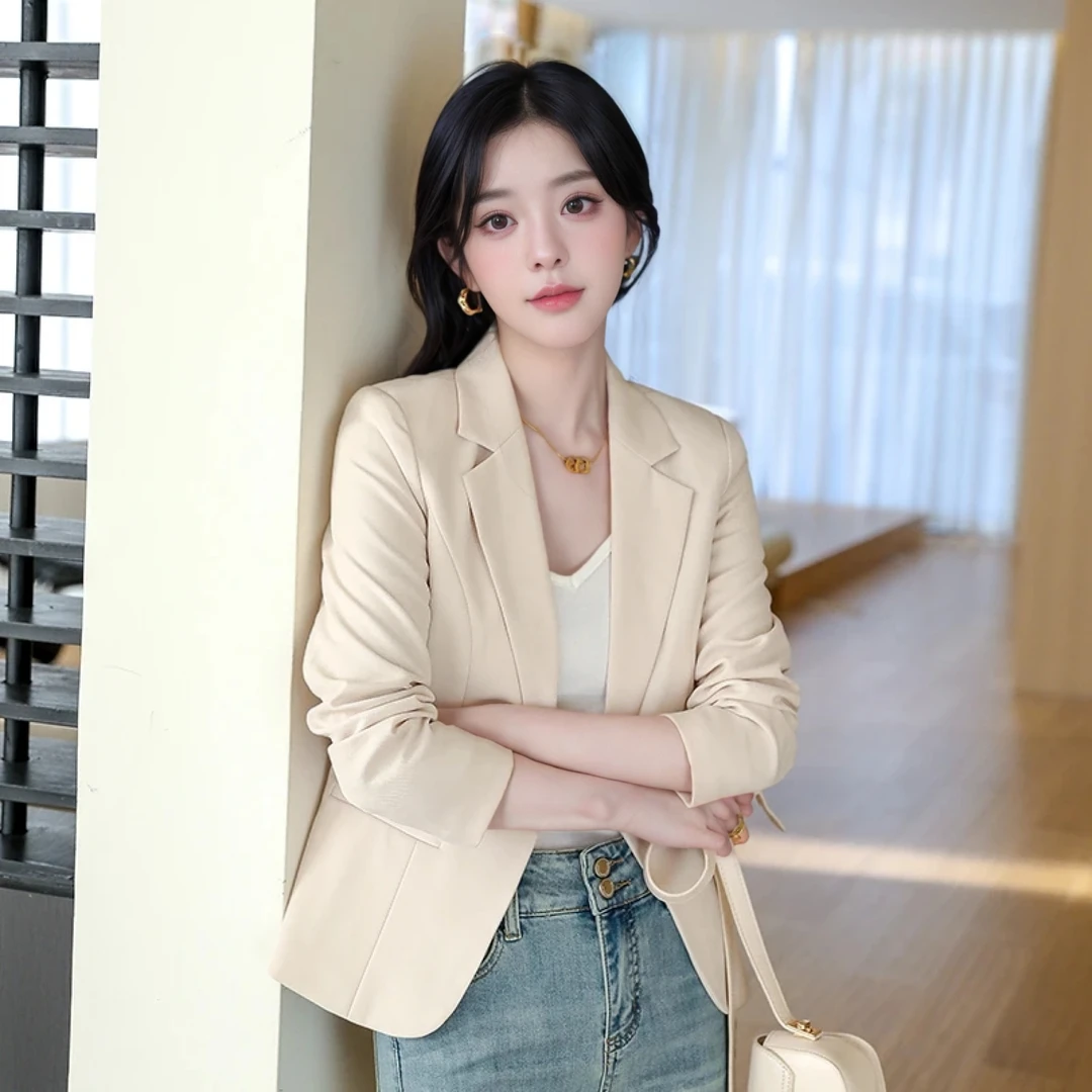 休闲长袖纯色韩版外套修身职业爆款西装高端女外套上档次定制大气
