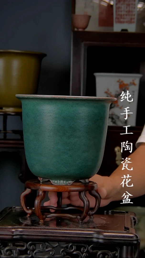 景德镇手工陶瓷花盆