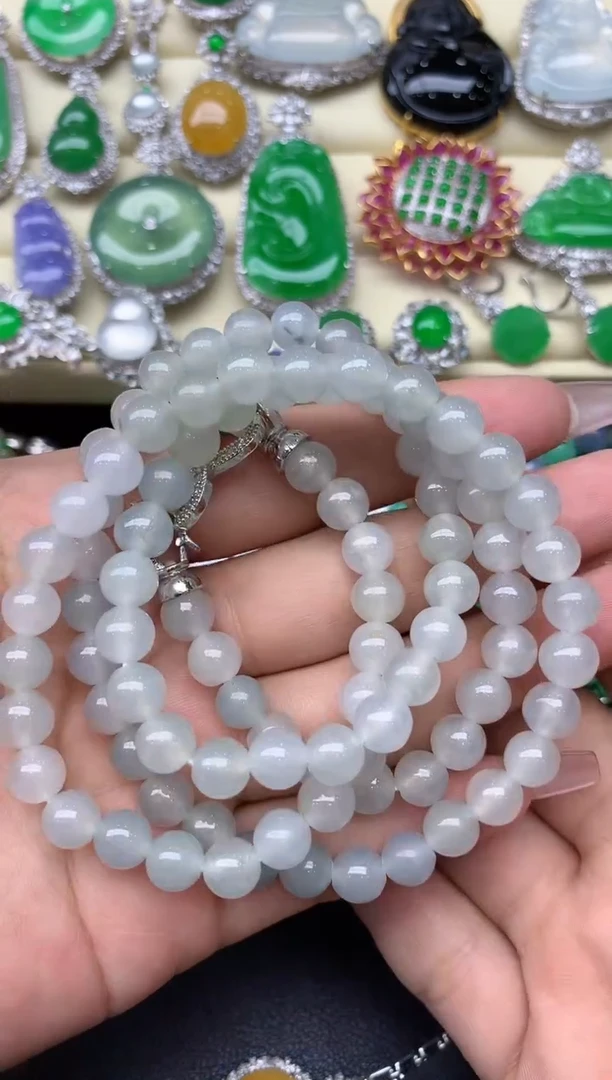 颈饰未镶嵌翡翠72-翡翠雪姐天天见