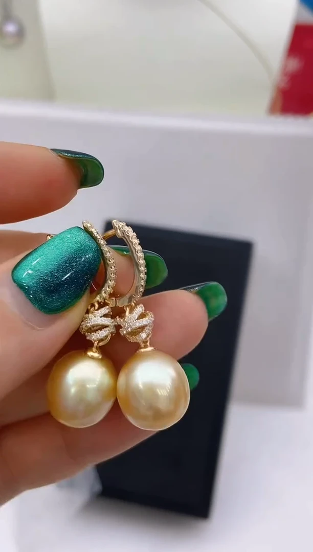 【闪购商品】海水珍珠耳饰银S925镶嵌88 12-13mm