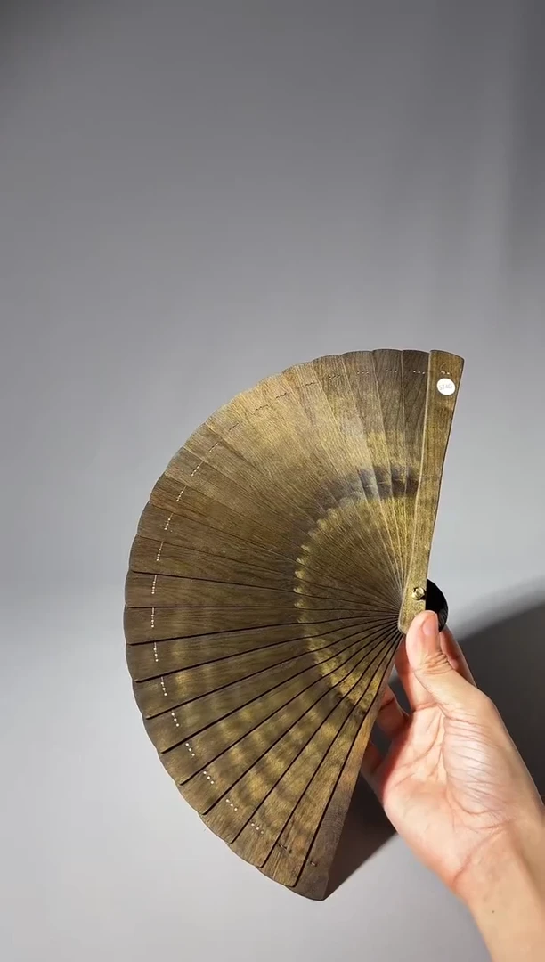 其他楠木（金丝楠）顺**源574号18cm乌木金丝楠小叶桢楠扇子