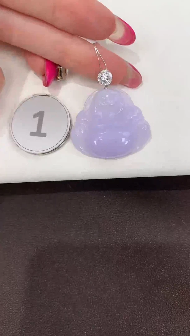 颈饰18K金镶嵌翡翠缅甸A货翡翠