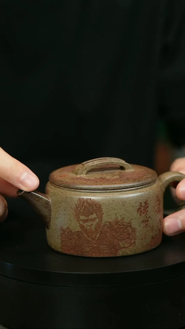 茶壶紫砂小*H1014李琴柴烧悟空汉瓦