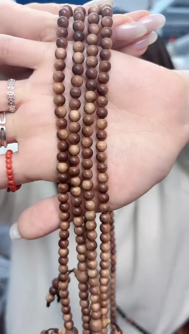 【闪购商品】檀香木手串/手链老山檀横纹黑肉6mm多圈108