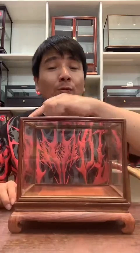 红酸枝木类玻璃罩166