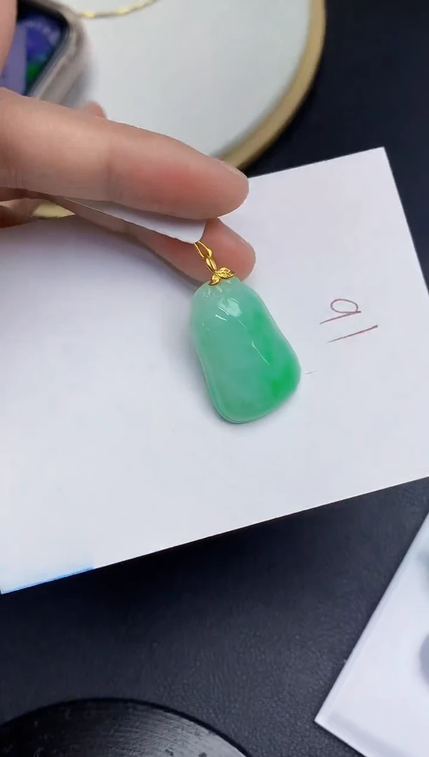 【闪购商品】翡翠颈饰18K金镶嵌000000000