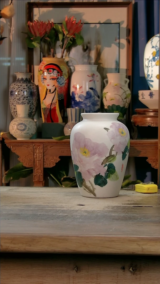 【闪购商品】瓷片景德镇纯手工釉下彩精品花瓶