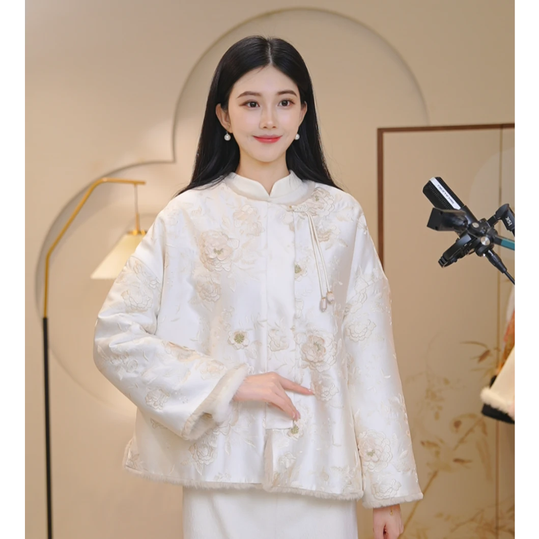 山有色双穿厚款提花刺绣常规款唐装中国风绣花新中式复古9490