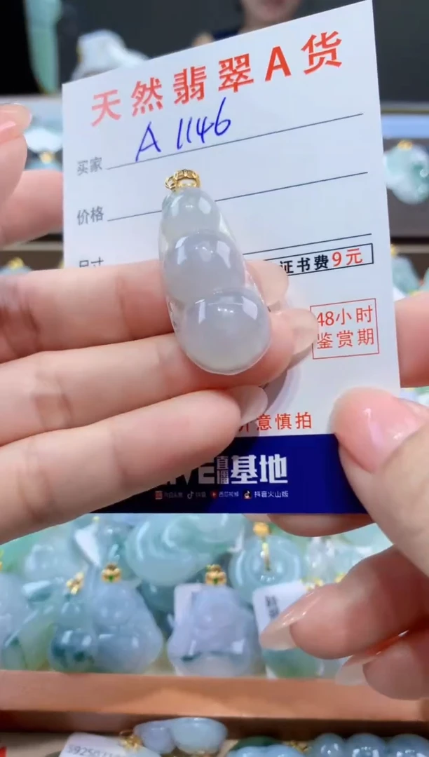 颈饰未镶嵌翡翠天然翡翠A货挂件