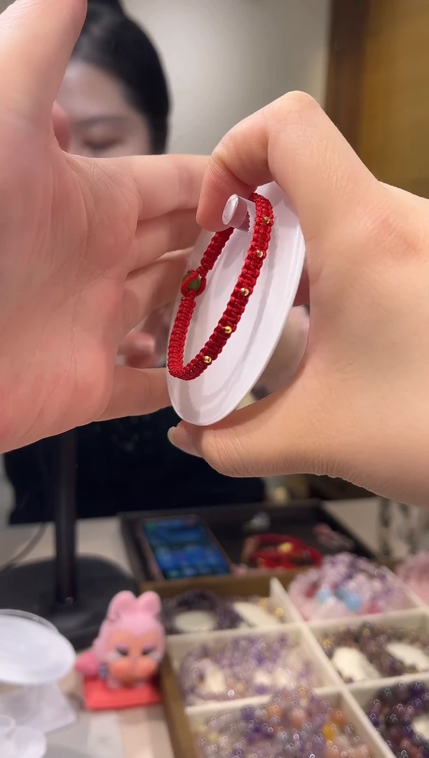 未镶嵌手绳和田玉五福临门手绳