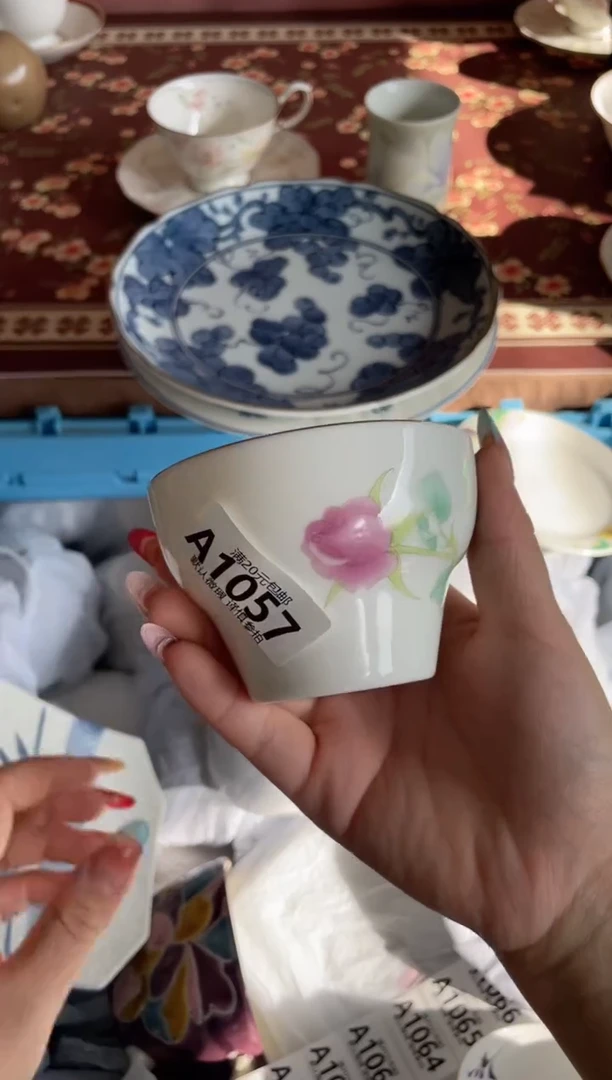 瓷片小*蹬瓷器瓷器A1057
