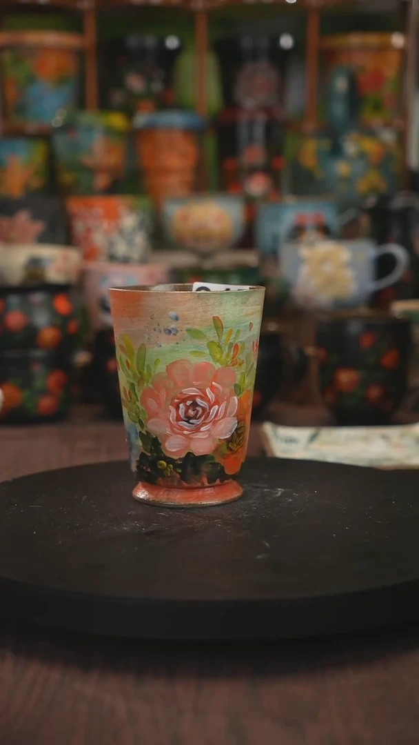 紫砂油画手绘釉下彩945