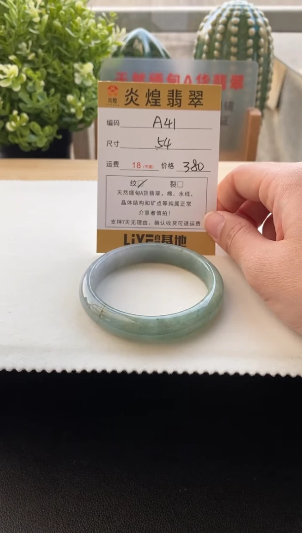 未镶嵌手镯翡翠圈口54.1编码A41
