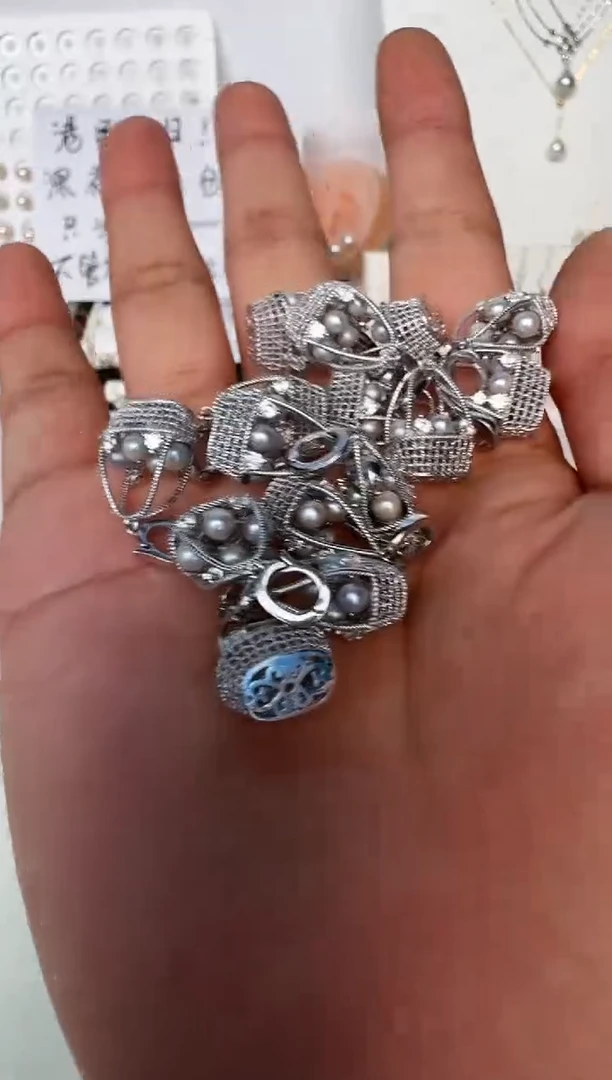 海水珍珠银S925镶嵌颈饰发其一