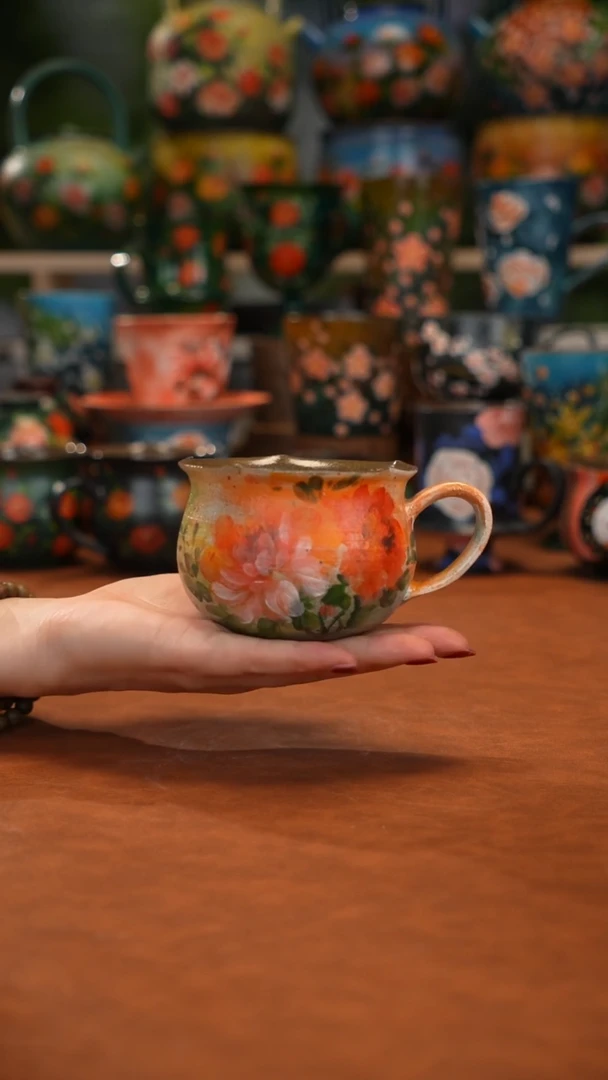 陶瓷油画手绘釉下彩