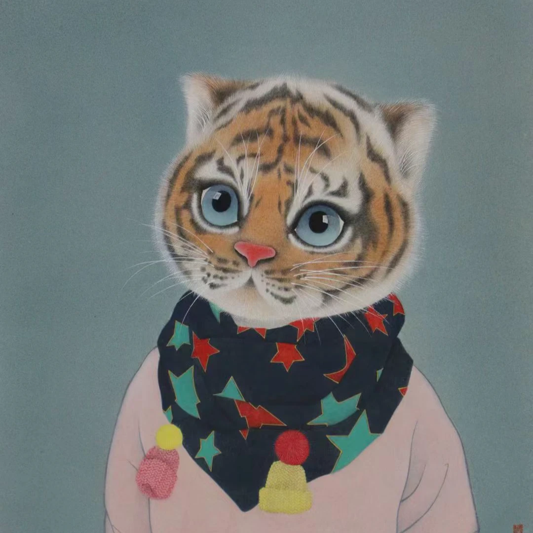 小红人｜李娜 艺术家  原作动物绘画作品