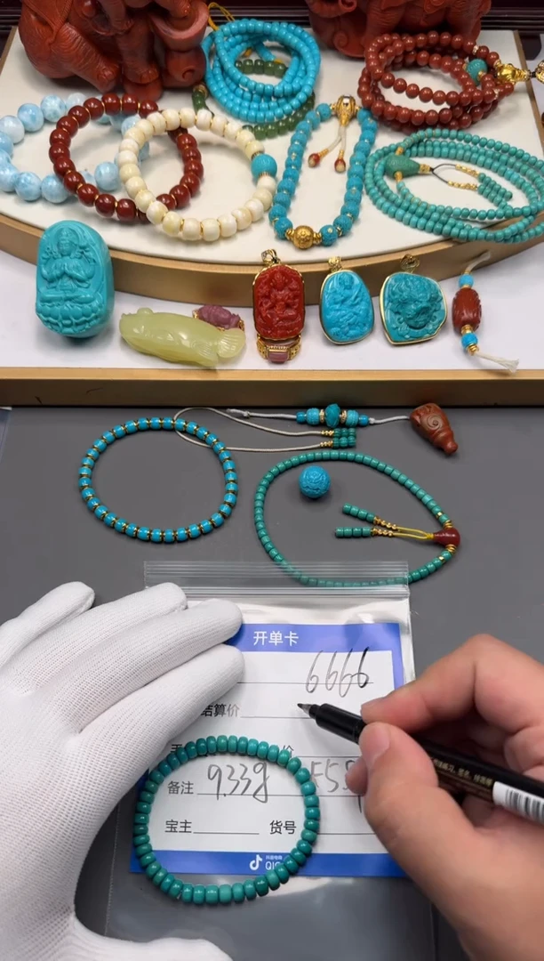 未镶嵌绿松石手串手串萌**~手串手串