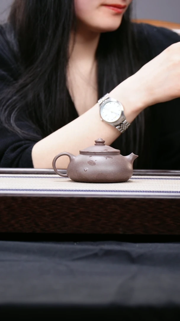 【闪购商品】紫砂茶壶大水谭天青泥 寒江壶 150cc