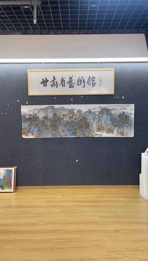 国画6549徐子Q夏荫山居尺八屏卷筒