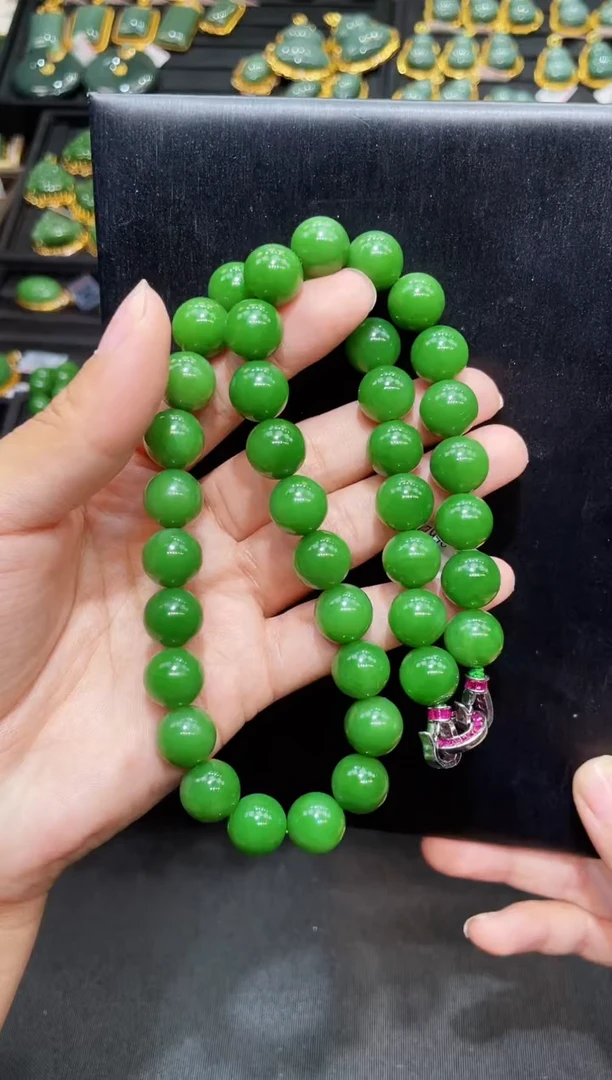 和田玉未镶嵌项链12MM 多样性发一