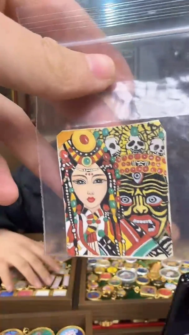 吊坠扎基拉姆-纯手绘唐卡