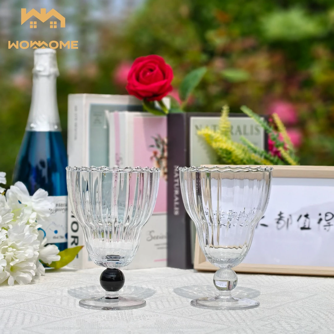 惊喜家2支装网红水杯家用创意冰激凌杯鸡尾酒杯鸡尾杯条纹欧式