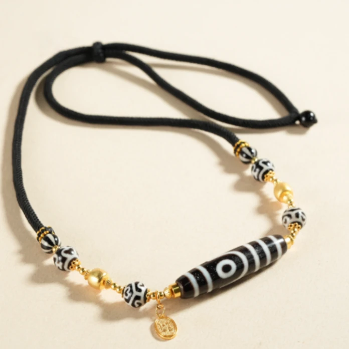 【老掌柜】二眼玛瑙项链 M090206