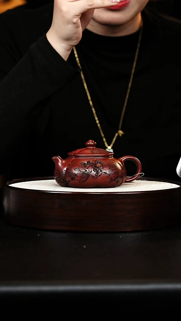 茶壶紫砂寒江 壶