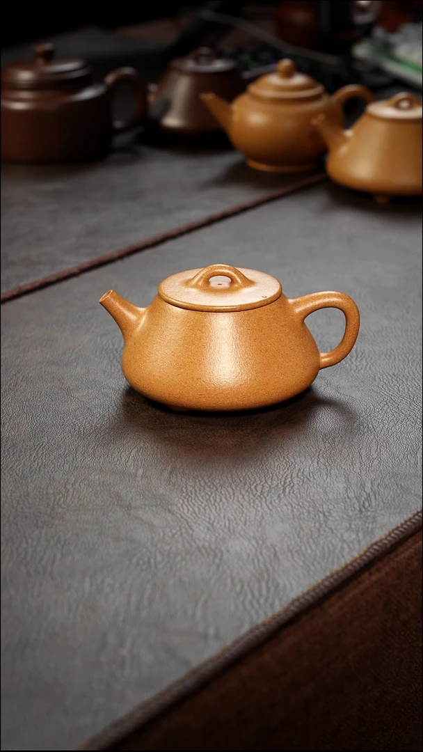 茶壶紫砂壶·24黄金段平盖160cc